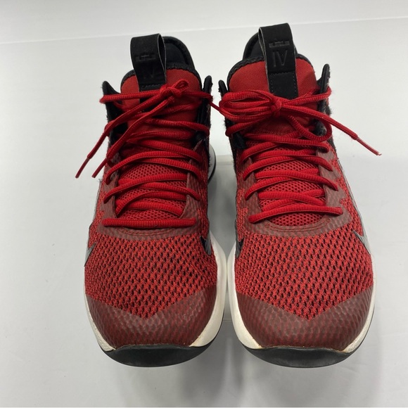 NIKE LEBRON WITNESS 4 Men’s 8.5 Basketball Shoes Red Black Athletic Sneakers - Picture 3 of 15